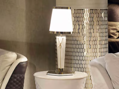 VOGUE - Leather table lamp _ Turri
