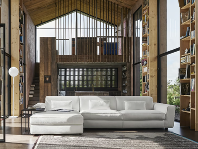 NEWPORT - Sectional fabric sofa with chaise longue _ Twils