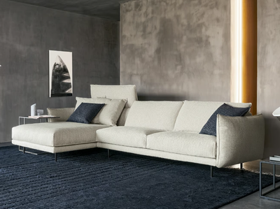 NUBES - Sectional fabric sofa with chaise longue _ Twils