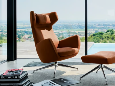 T-VISION - Wing fabric armchair with armrests _ Twils