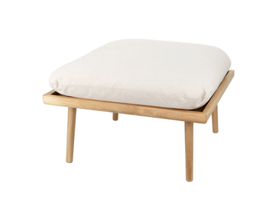 LOUNGE AROUND SHUFFLE - Square upholstered oak pouf _ Umage