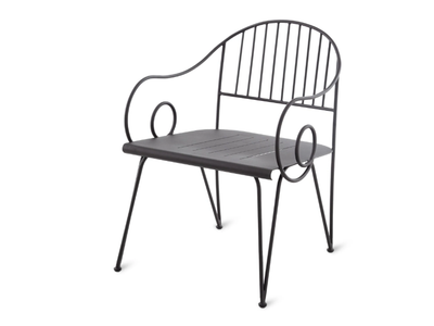 ARIETE - Iron garden chair with armrests _ Unopiù