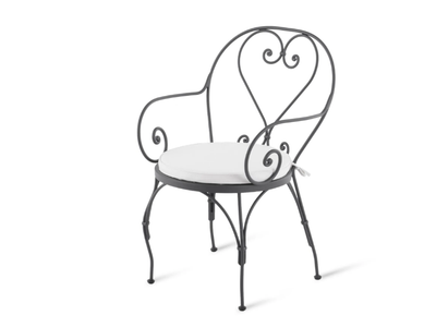 AURORA - Iron garden chair with armrests _ Unopiù