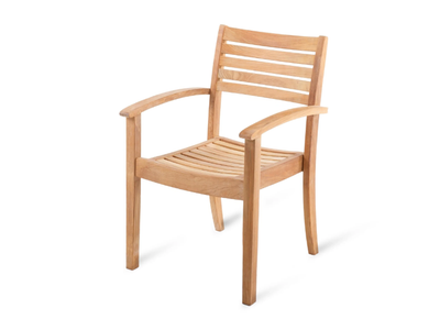 CHELSEA - Stackable teak chair with armrests _ Unopiù