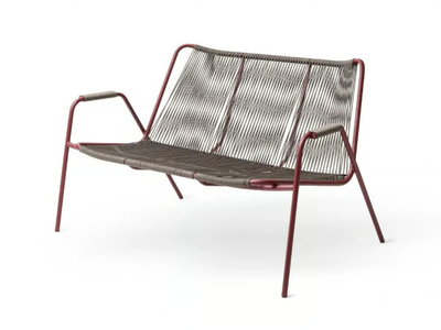 COCO - Powder coated steel and rope small sofa _ Unopiù