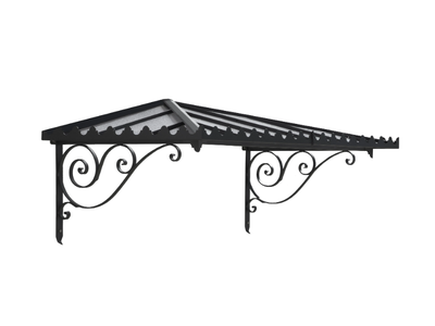 DAFNE - Door canopy in iron and polycarbonate _ Unopiù