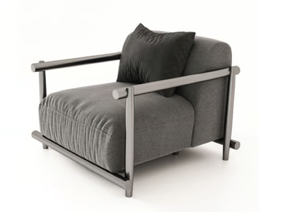 DAVOS - Fabric garden armchair with armrests _ Unopiù