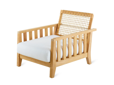 SYNTHESIS - Teak garden armchair with armrests _ Unopiù