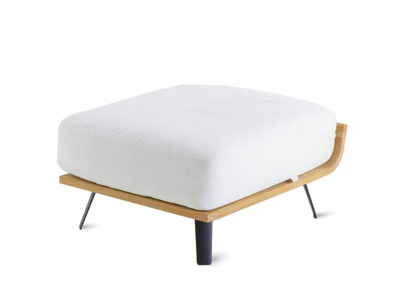 WELCOME - Square teak garden pouf _ Unopiù