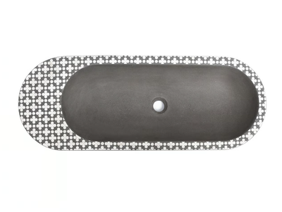 HOLYWATER - Countertop oval cement washbasin _ URBI et ORBI