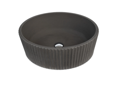 SIMAN - Countertop round concrete washbasin _ URBI et ORBI