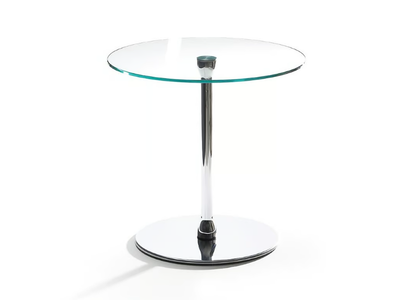 CALICE - Round glass coffee table and metal base _ VAGHI