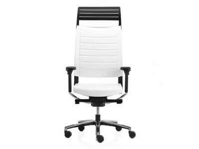 EXPO 15 - Height-adjustable leather office chair with headrest _ VAGHI
