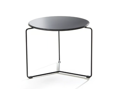 FILO - Round laminate coffee table and metal base _ VAGHI