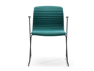 UNION GUEST - Sled base fabric chair with armrests _ VAGHI