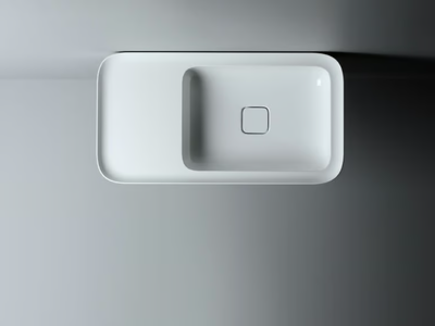 CAMEO - Countertop ceramic washbasin without overflow _ Valdama