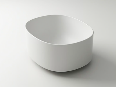 DROP MINI - Oval single countertop ceramic washbasin _ Valdama