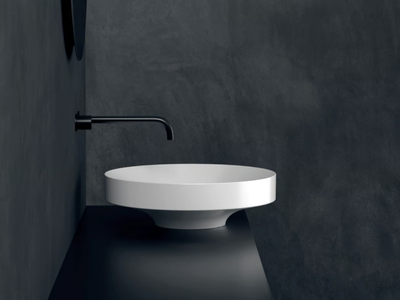 OCCHIO - Countertop round ceramic washbasin _ Valdama