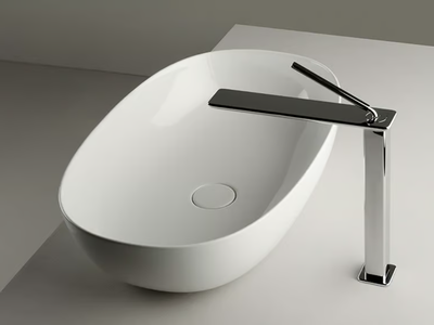 POD - Countertop oval single ceramic washbasin _ Valdama