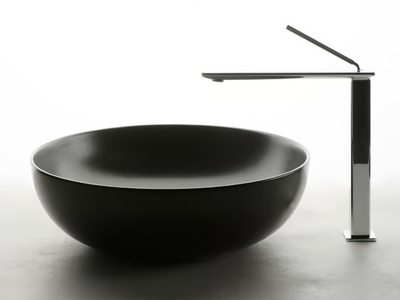 POD - Countertop round single ceramic washbasin _ Valdama