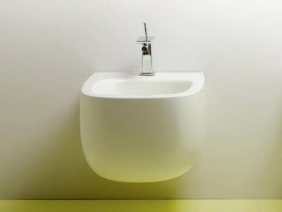 SEED - Wall-hung ceramic bidet with overflow _ Valdama