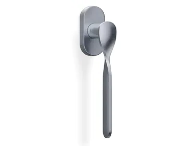 H383 PW - Brass window handle on rose _ Valli