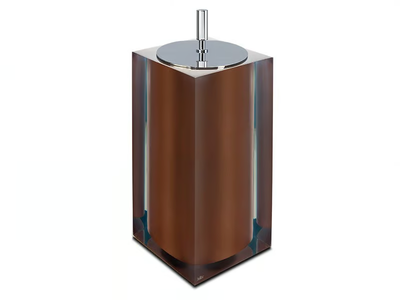 BRONZE GLOSS SMALL - Resin bathroom waste bin _ Vallvé