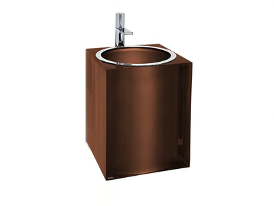 BRONZE GLOSS - Wall-mounted resin washbasin _ Vallvé