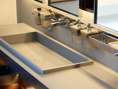 HEXA - Semi-inset resin washbasin _ Vallvé