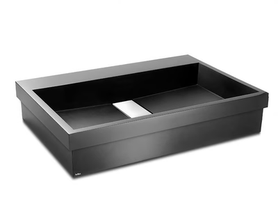 STRIPE - Inset rectangular resin washbasin _ Vallvé