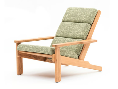 BALI - Upholstered teak garden armchair with armrests _ Varaschin
