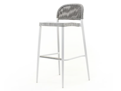 CLEVER - High powder coated aluminium garden stool _ Varaschin