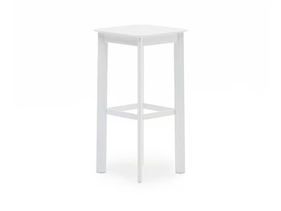 SYSTEM - High powder coated aluminium stool with footrest _ Varaschin