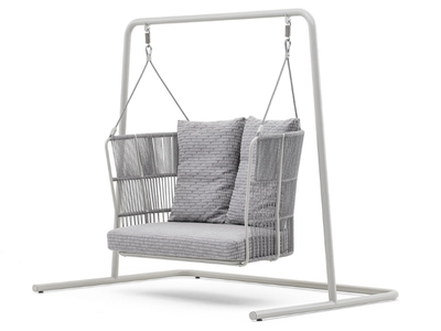 TIBIDABO - 2 Seater powder coated aluminium garden swing seat _ Varaschin