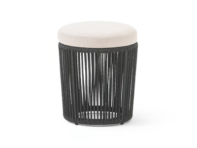 TIBIDABO - Round powder coated aluminium garden pouf _ Varaschin