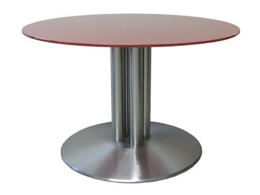 BALIS-85-4-cover - Round stainless steel contract table _ Vela Arredamenti
