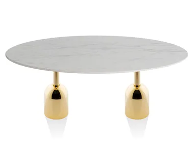 BALOK-2 - Oval iron coffee table for living room _ Vela Arredamenti