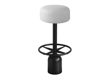 BALOK - Swivel upholstered stool with footrest _ Vela Arredamenti
