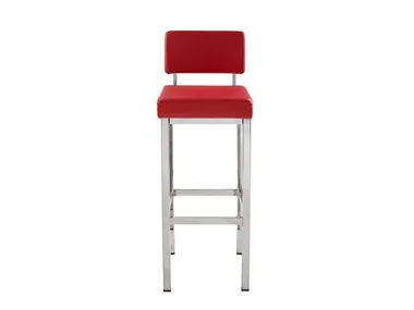 BUILDING-2 - Upholstered barstool with footrest _ Vela Arredamenti