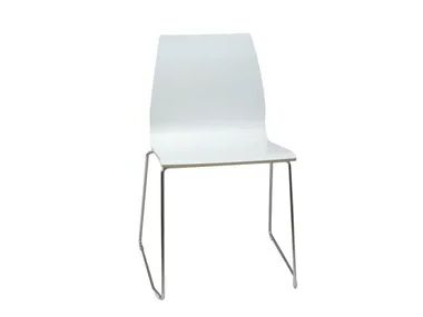 CLOUD - Sled base wooden chair _ Vela Arredamenti