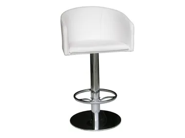 CRONO - Upholstered stool with armrests with back _ Vela Arredamenti