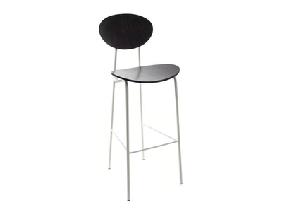 MAGIC - High wooden stool with back _ Vela Arredamenti