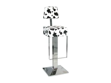 SG019 - Upholstered Eco-leather stool with back _ Vela Arredamenti