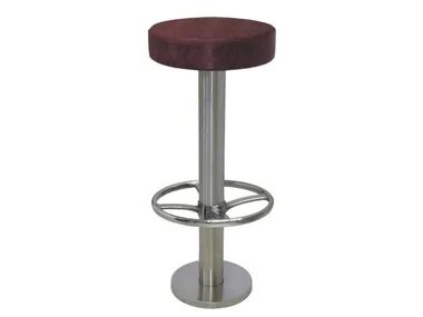 SG093 - Upholstered steel stool with footrest _ Vela Arredamenti