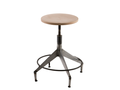 SHUTTLE - Wooden barstool height-adjustable _ Vela Arredamenti