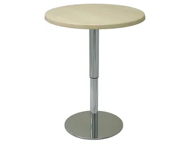 SLIM-40-INOX-TEL - Height-adjustable round stainless steel table _ Vela Arredamenti