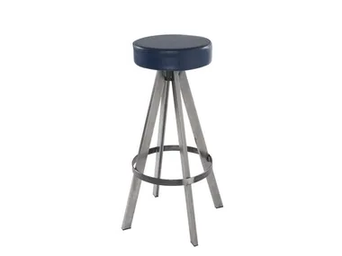 WEST - Upholstered leather barstool _ Vela Arredamenti
