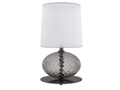 ABAT-JOUR - Blown glass table lamp with fabric lampshade _ VENINI