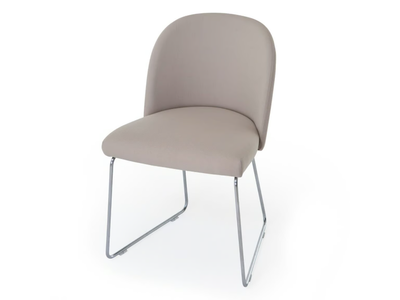 CISTELL SLIM - Sled base upholstered fabric chair _ Vergés