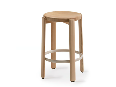 TURA - High ash stool with footrest _ Vergés